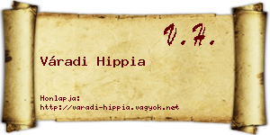 Váradi Hippia névjegykártya